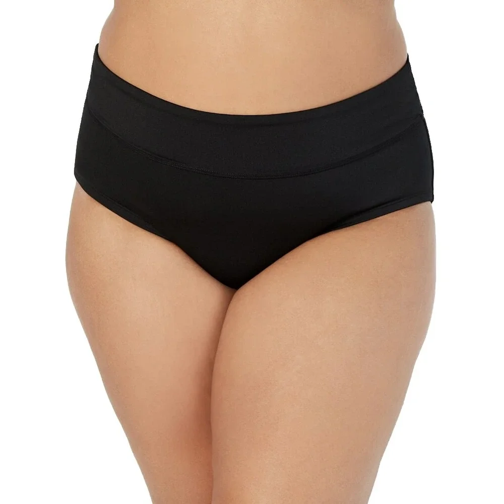 NIKE Womens Hipster Bikini Bottoms Plus Size 3X Black Swim NESS9339DS 001